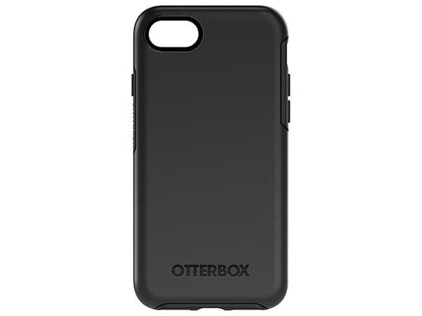 OtterBox Symmetry Series Apple iPhone 7 - Baksidesskydd för mobiltelefon - polykarbonat, syntetiskt gummi - svart - för Apple iPhone 6, 6s, 7, 8, SE