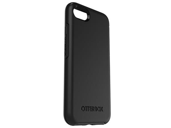 OtterBox Symmetry Series Apple iPhone 7 - Baksidesskydd för mobiltelefon - polykarbonat, syntetiskt gummi - svart - för Apple iPhone 6, 6s, 7, 8, SE