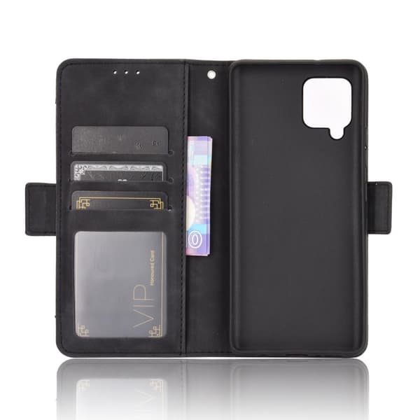 Wallet Stand Flip-telefonetui til Samsung Galaxy A42 5G - Sort