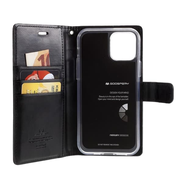 MERCURY GOOSPERY Blue Moon Wallet Case iPhone 12 Pro Max Black