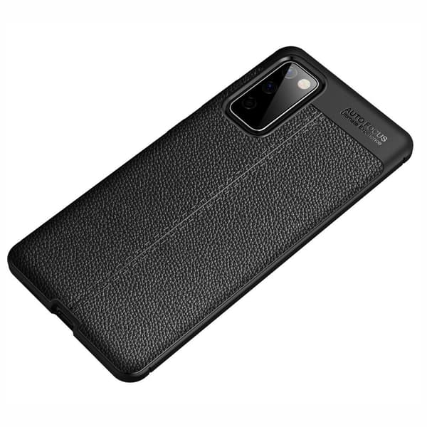 Samsung Galaxy S20 FE TPU Taske Skal Litchi Tekstur - Sort