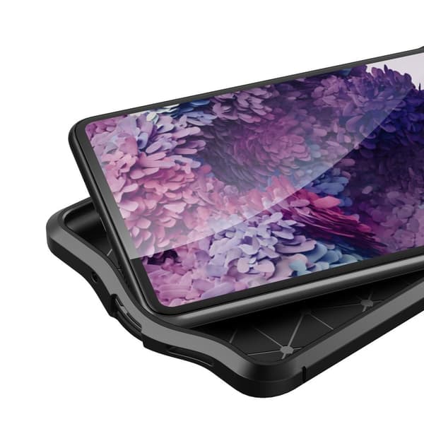 Samsung Galaxy S20 FE TPU Taske Skal Litchi Tekstur - Sort