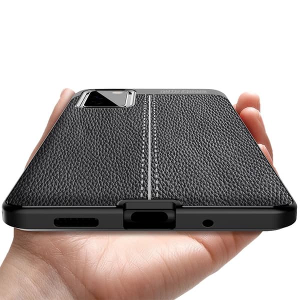 Samsung Galaxy S20 FE TPU Taske Skal Litchi Tekstur - Sort