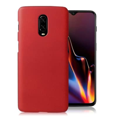 OnePlus 6T beskytteslesetui i plastik - Rød