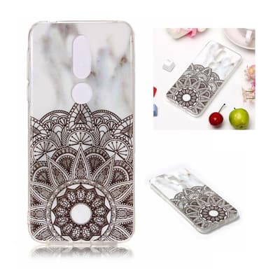 Nokia 7.1 marmor mønster blødt etui - Mandala