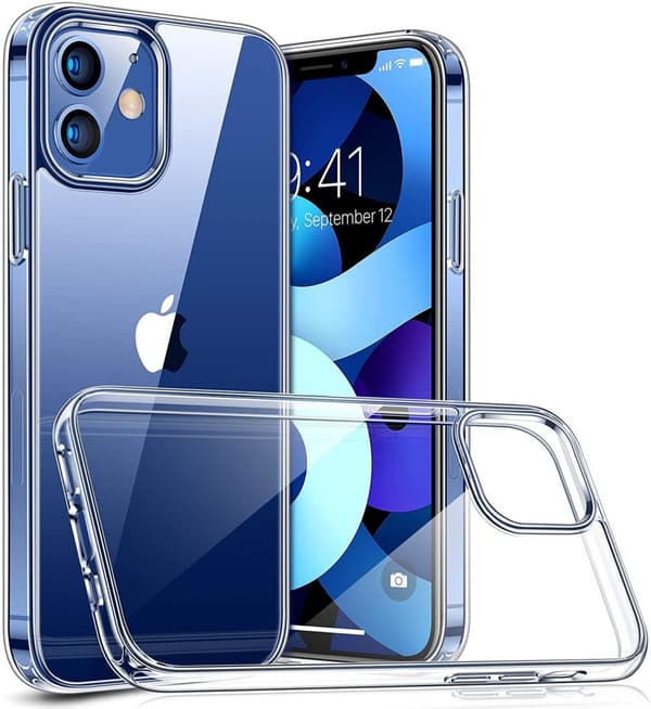 Transparent TPU skal + två st skärmskydd till iPhone 12 mini