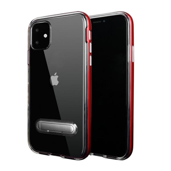 TPU Case med telefonställ + 2st skärmskydd iPhone 12 mini rød