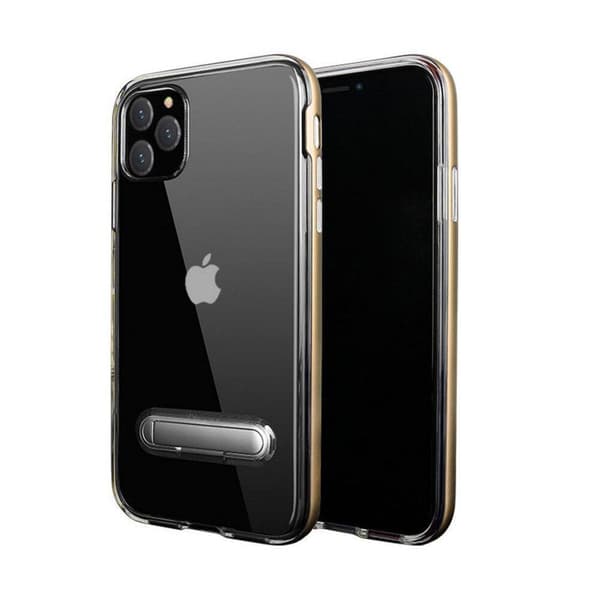 TPU case puhelintelineellä + kaksi näytönsuojaa iPhone 12 Pro Kulta