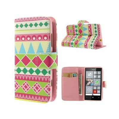 Circus (Farverige mønstre) Nokia Lumia 520/525 Flip Etui
