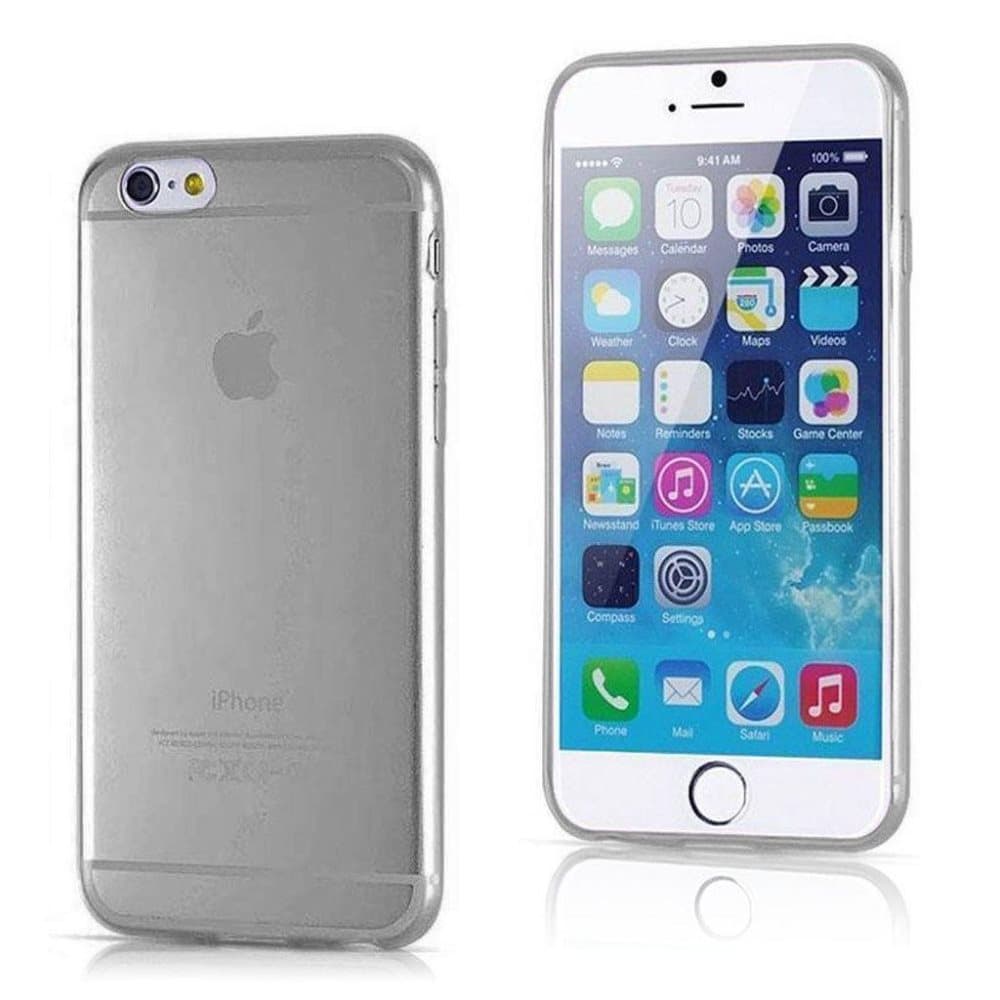 iPhone 6/6S Transparent Plast Cover (Blødt) (Sort)
