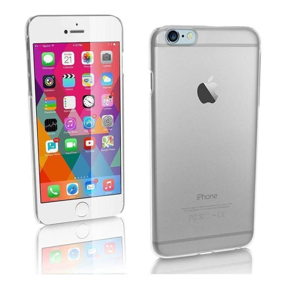 iPhone 6 og iPhone 6S Transparent Plast Cover (Hårdt)