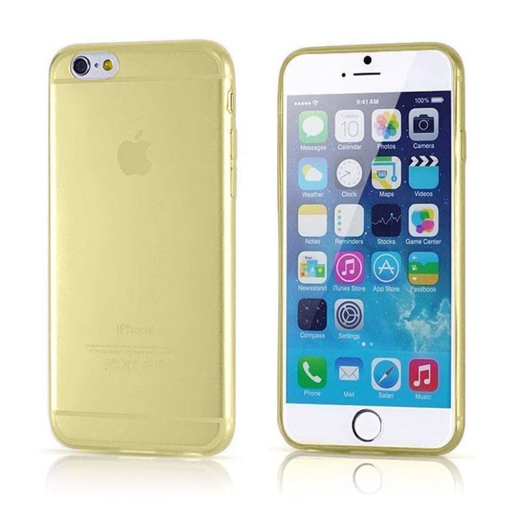 iPhone 6 Plus / 6S Plus Transparent Plast Cover (Blødt) (Gul