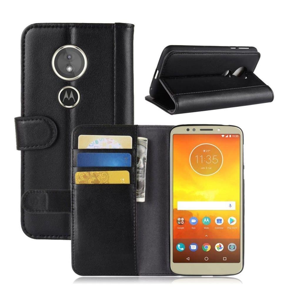 Motorola Moto G6 Play beskyttelsesetui i splidtet læder med