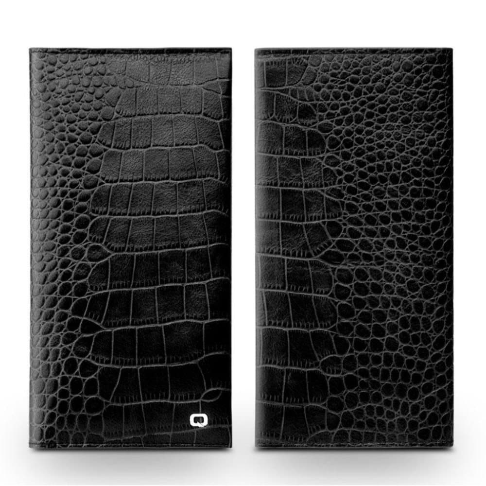 QIALINO iPhone Xs Max mobiletui i læder med pung - Krokodill