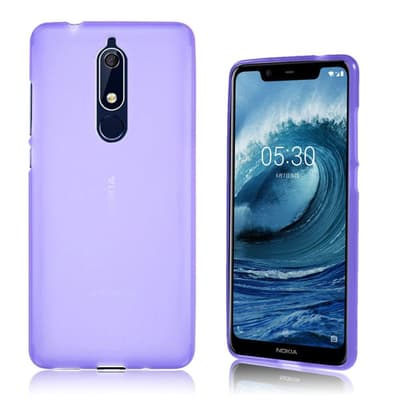Nokia 5.1 beskyttelsesetui i silikone med lækker mat overfal