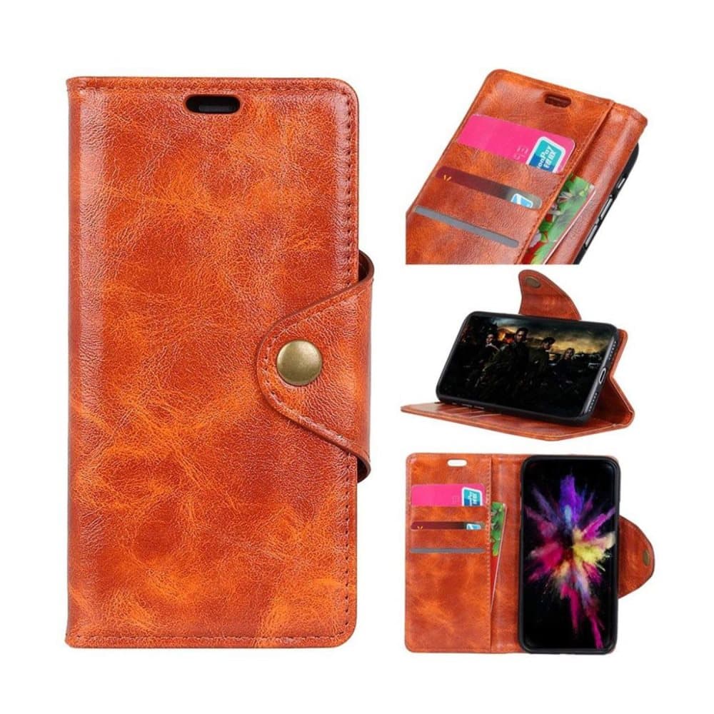 Sony Xperia XZ4 textured leather flip case - Orange