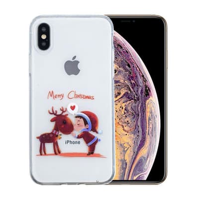 iPhone XS beskyttelsesetui i silikone med julemønster - Rens