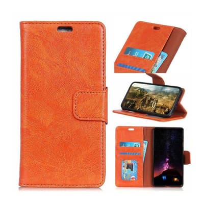 Nokia 8.1 nappa tekstur split læderetui - Orange