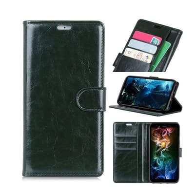 OnePlus 6T mobiletui i kunstlæder med Crazy Horse tekstur og
