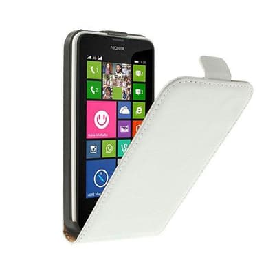 Idaho (Hvid) Nokia Lumia 630/635 Ægte Læder Flip Etui