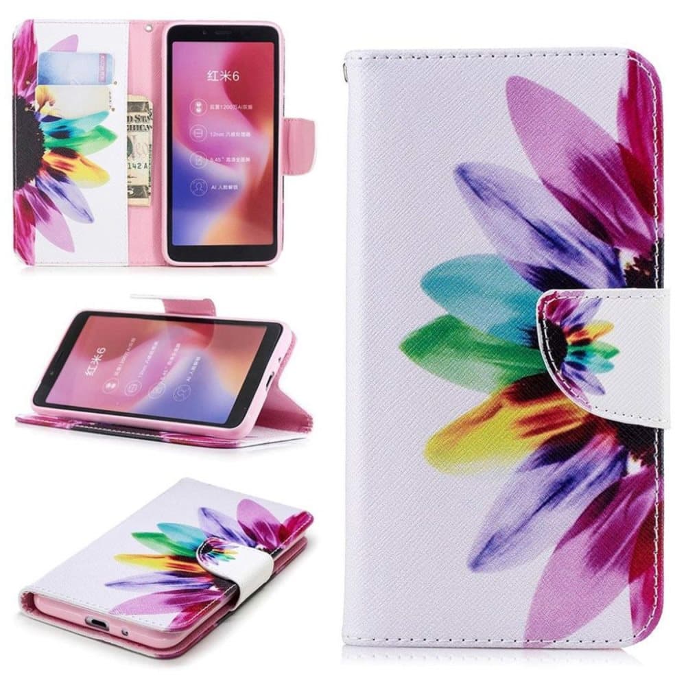 Xiaomi Redmi 6 kuviollinen synteetti nahkainen lompakko suoj