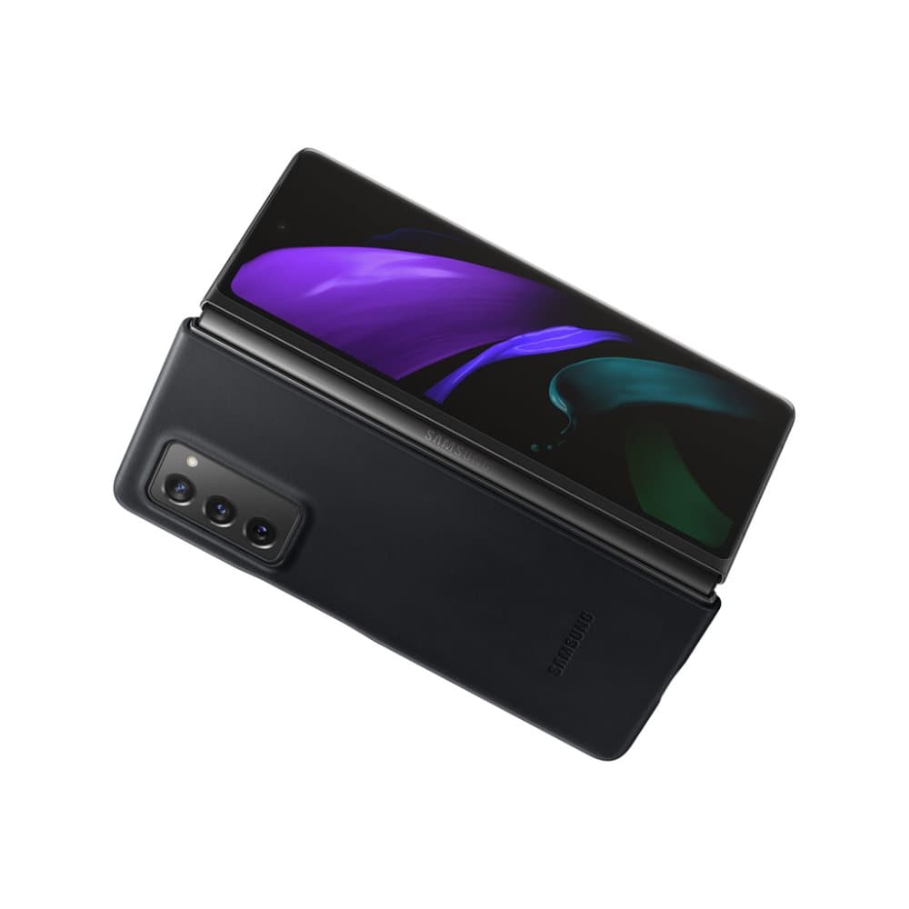 Original Galaxy Fold2 Suojakuori Leather Cover Musta