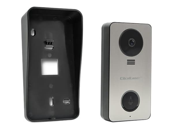 Qoltec Theon 4 - Video-intercomsystem - 4.3" LCD-bildskärm - 1 kameror - CMOS - vit