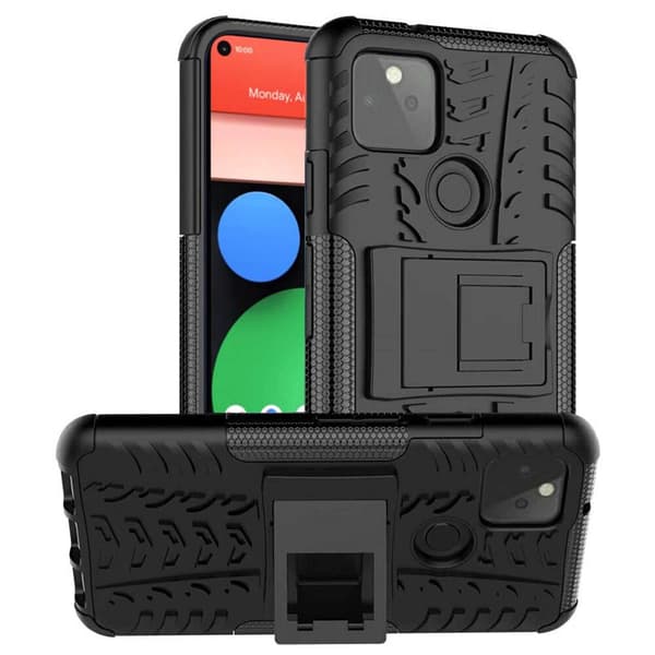 Støtsikker deksel med stativ Google Pixel 5 : Farge - Svart
