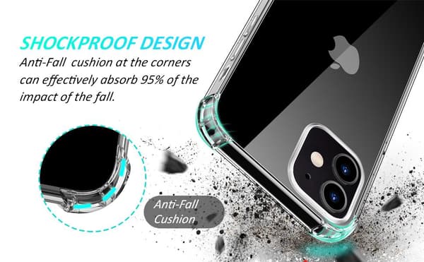 iPhone 12 / 12 Pro Silikon Shockproof Skal extra stöt tåligt