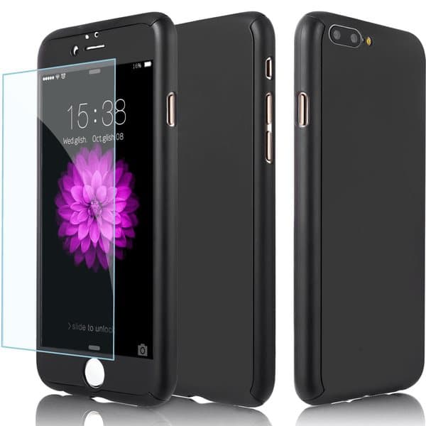 Eksklusiv 360 Cover iPhone 7/8 front / bag skærmbeskytter Sort (black)