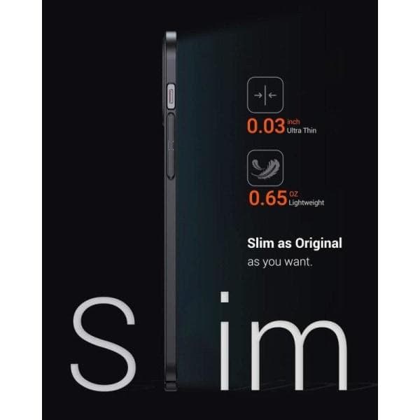 iPhone 12/12 Pro Ultratunt Stöttåligt Gummibelagt Skal Basic™