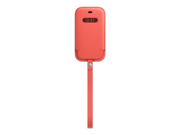 Apple Sleeve with MagSafe - Skyddshölje för mobiltelefon - läder - rosa citrus - för iPhone 12 mini