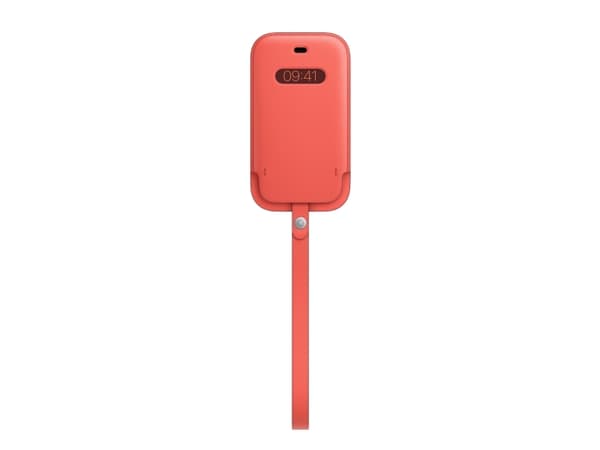 Apple Sleeve with MagSafe - Skyddshölje för mobiltelefon - läder - rosa citrus - för iPhone 12 mini