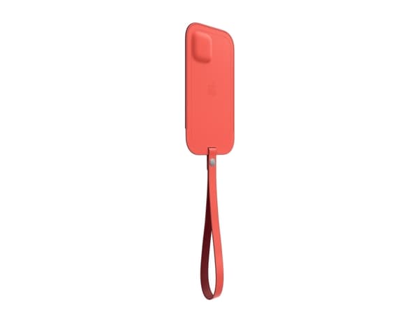 Apple Sleeve with MagSafe - Skyddshölje för mobiltelefon - läder - rosa citrus - för iPhone 12 mini