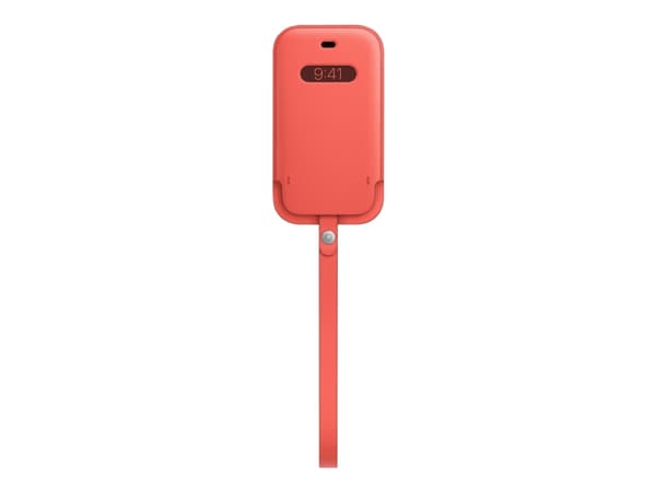 Apple Sleeve with MagSafe - Skyddshölje för mobiltelefon - läder - rosa citrus - för iPhone 12 mini