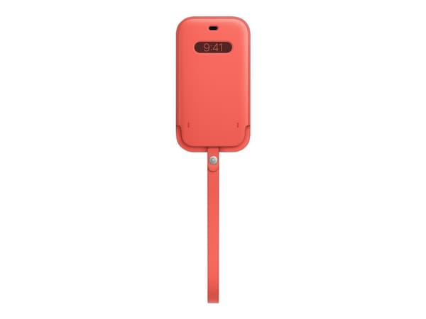 Apple Sleeve with MagSafe - Skyddshölje för mobiltelefon - läder - rosa citrus - för iPhone 12, 12 Pro