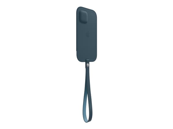 Apple Sleeve with MagSafe - Skyddshölje för mobiltelefon - läder - baltisk blå - för iPhone 12 mini