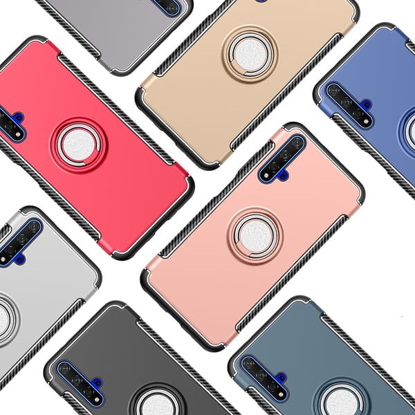 Praktiskt Skal med Ringhållare - Huawei Nova 5T