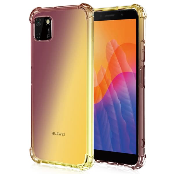 St�td�mpande Silikonskal - Huawei Y5p Svart/Guld Svart/Guld