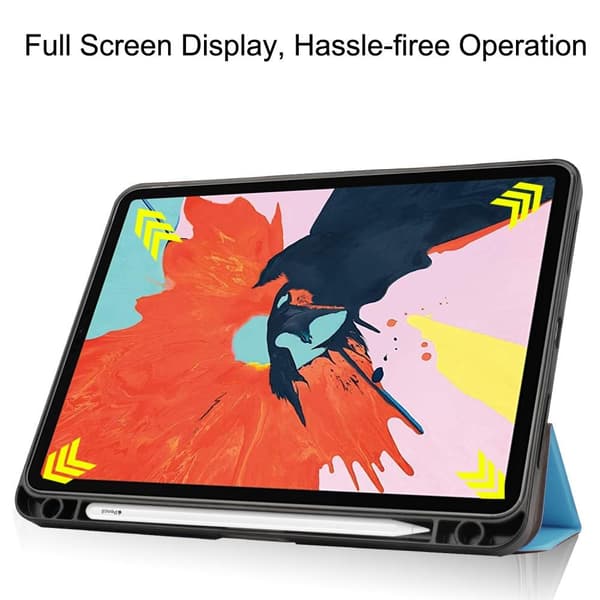 Apple iPad Air (2020) (2022) Trifoldet stativ-tabletetui - lyseblå
