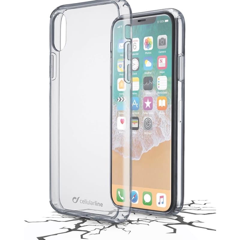Cellularline Clear Duo till iPhone X/XS, Transparant
