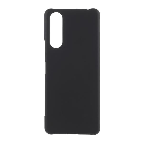 Rubberized Hard Plastic Cover for Sony Xperia 5 II - Black