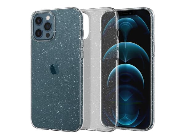 Spigen Liquid Crystal Glitter - Baksidedeksel for mobiltelefon - termoplast-polyuretan (TPU) - krystallkvarts - for Apple iPhone 12 Pro Max