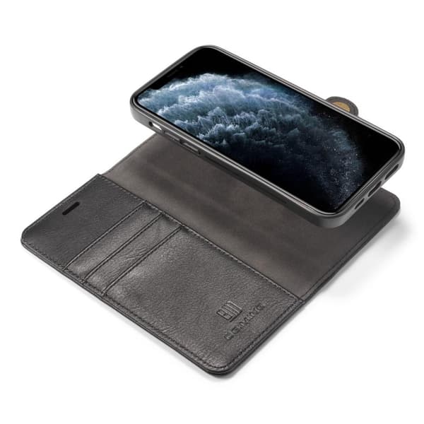 DG.MING til iPhone 12/12 Pro stilfuld tegnebog taske - sort