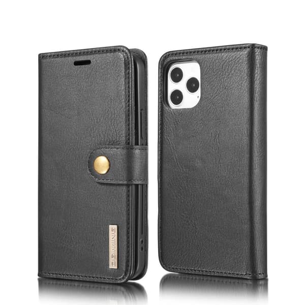 DG.MING til iPhone 12/12 Pro stilfuld tegnebog taske - sort