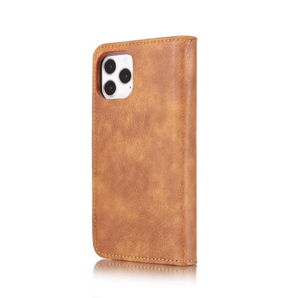 DG.MING iPhone 12/12 Pro tyylikäs lompakkokotelo - ruskea