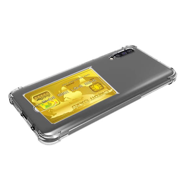 Samsung Galaxy A70 - Silikonskal med Korthållare (FLOVEME)