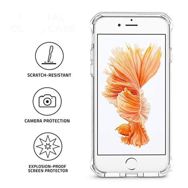 iPhone 7 Plus - Stötdämpande Silikonskal med Korthållare FLOVEME