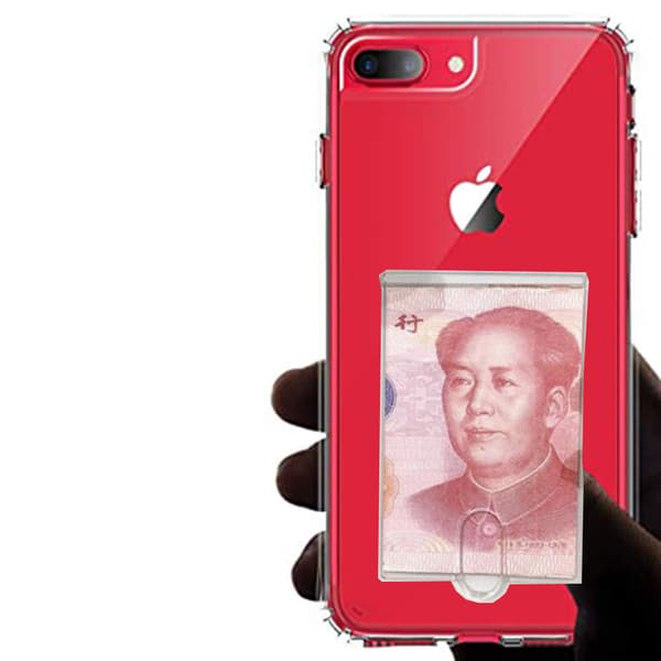 iPhone 7 Plus - Stötdämpande Silikonskal med Korthållare FLOVEME