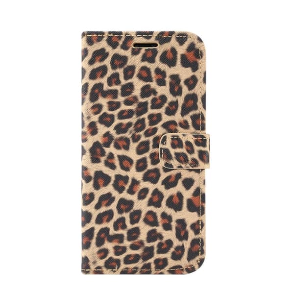 Leopardmønster tegnebogsovertræk til iPhone 12 Pro Max - Brun